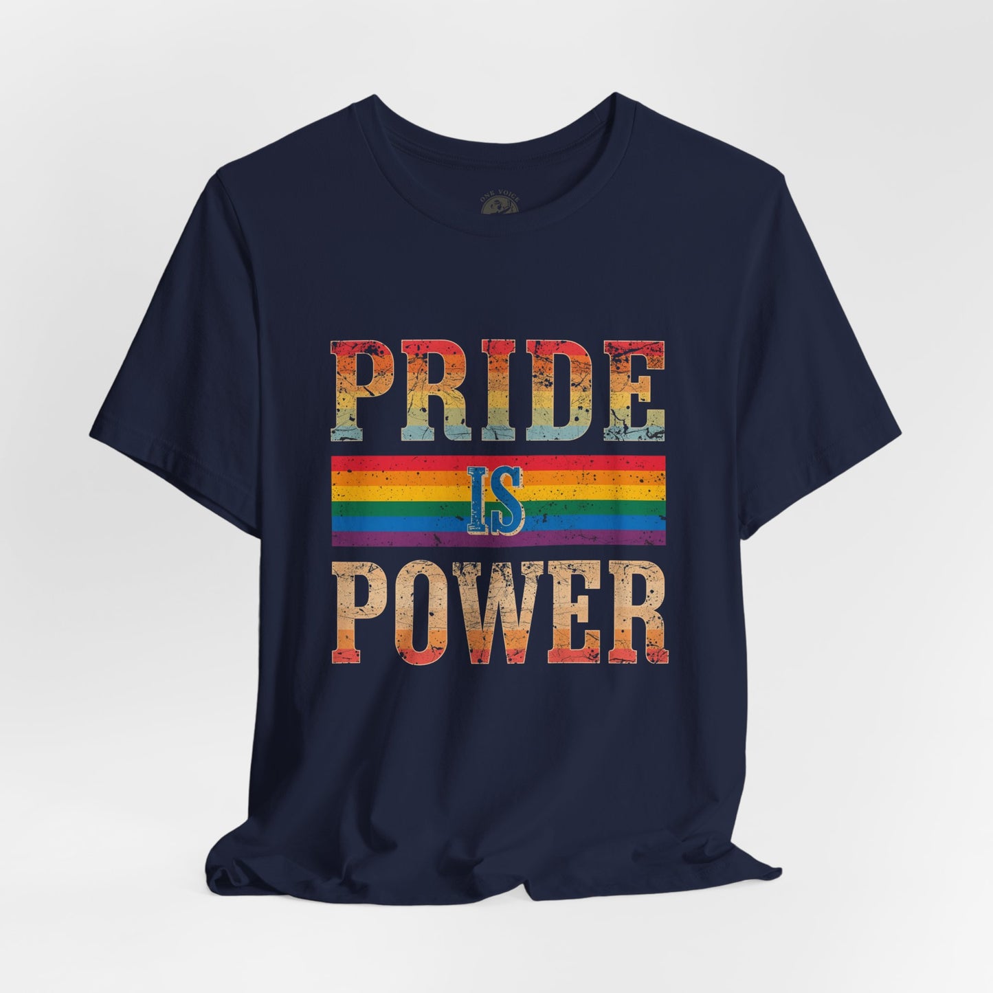 Pride is Power – Unisex Jersey Tee | Pride T-Shirt | LGBTQ+ Apparel | Equality Statement Shirt | Comfortable Casual Wear | Gift for Activists