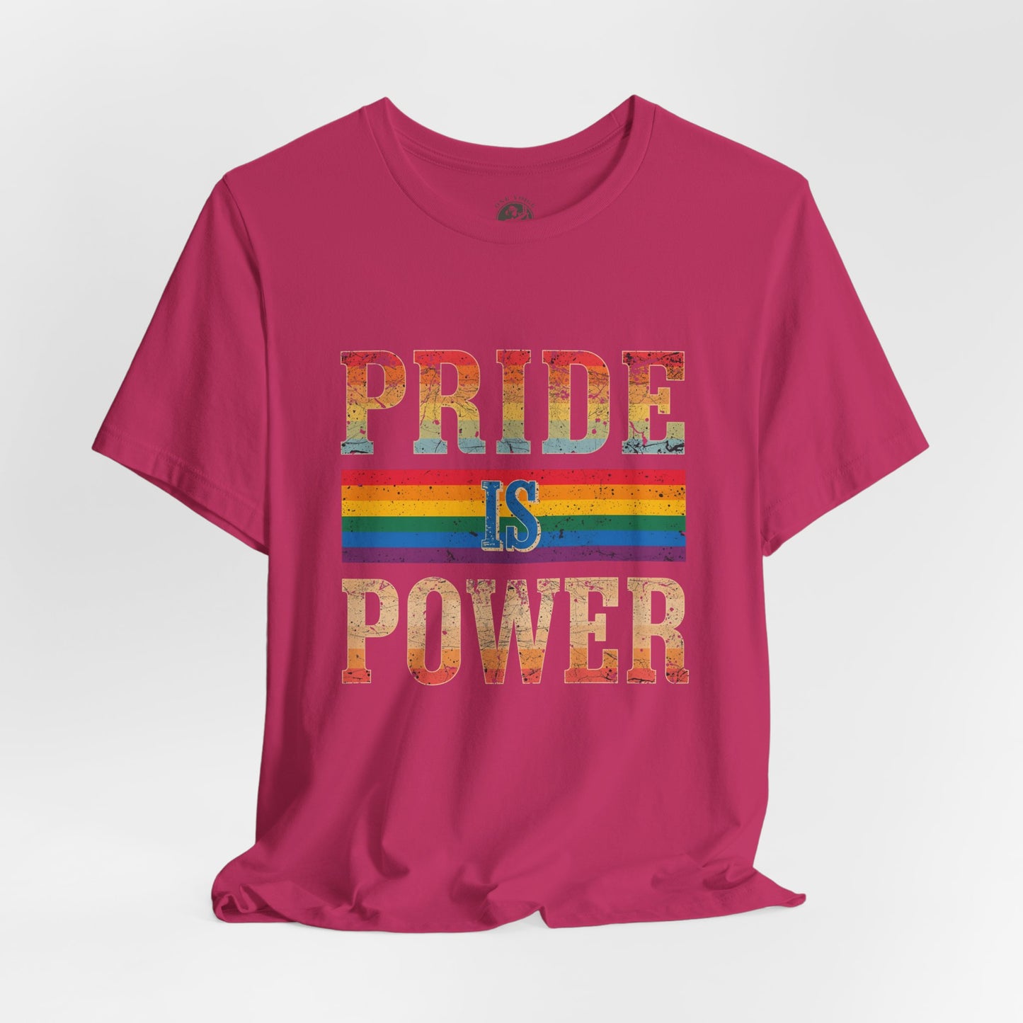 Pride is Power – Unisex Jersey Tee | Pride T-Shirt | LGBTQ+ Apparel | Equality Statement Shirt | Comfortable Casual Wear | Gift for Activists