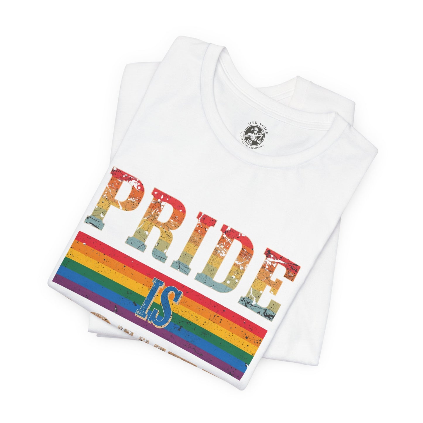 Pride is Power – Unisex Jersey Tee | Pride T-Shirt | LGBTQ+ Apparel | Equality Statement Shirt | Comfortable Casual Wear | Gift for Activists